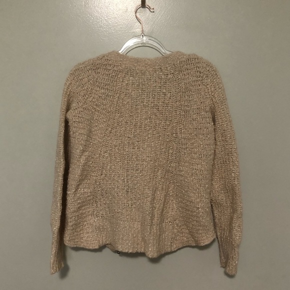 Anthropologie Moth Chunky Sweater Side Zipper Cotton Wool Small - Picture 7 of 8